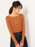 〓JOC ニットビスチェ×リブ ロングスリーブ/MD.BROWN