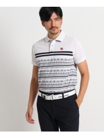 サーフパネルボーダー半袖ポロシャツ/ホワイト(901)