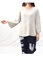 サンダークレイジーリブニット/ホワイト