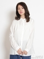 スカラップレースMIXブラウス/ホワイト