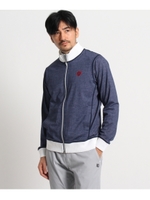 メッシュ調ジャージストレッチブルゾン/ネイビー(194)