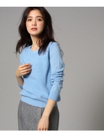 ラメ混Vネックニット/ライトグレー(011)