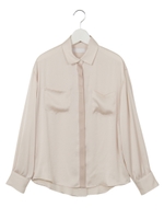 サテンヴィンテージブラウス/PINK