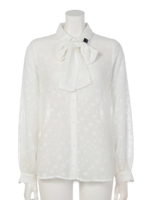 BIGリボンブラウス/ホワイト