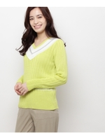 Vラインニット/レモンイエロー(031)