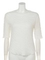 [BED&BREAKFAST]SHRINK Half Sleeve Top/WHITE