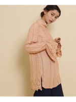 ne Quittez pa ハイネック刺繍ブラウス/ピンク(072)