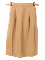 ・サイドバックル付きスカート/ベージュ