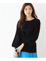 ウエストレースアップ ニットプルオーバー/ブラック(019)