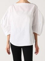 カーブボリュームスリーブブラウス/WHT