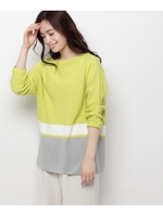 コンパクト・ボーダーニット/レモンイエロー(331)