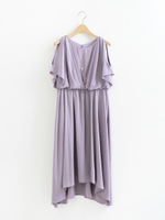 スリーブ2wayイレギュラーヘムドレス/ネイビー