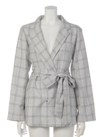 ツィーディベルテッドジャケット/柄WHT