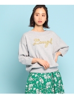 テープ英字プルオーバー/ライトグレー(011)