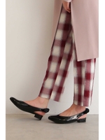 バックリボンフラットシューズ/ブラック(010)