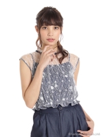 プリントレースＢＬ/ピンク