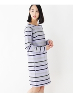 リップルボーダーワンピース/ライトパープル(381)