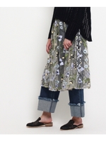 刺しゅうフラワーチュールスカート/ライトベージュ(051)