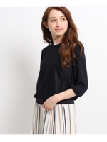 【洗える】ストライプコードレースプルオーバー/ナチュラル(450)