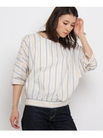 【洗える】スリーブドロスト　ドルマンブラウス/ライトベージュ(351)