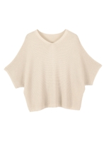 ローゲージオーバーサイズニット/杢ライトベージュ