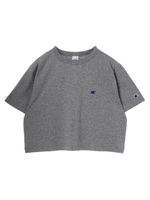 Champion ロゴ刺繍Tシャツ/杢グレー