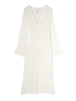 《EDIT COLOGNE》かぎ針風デザインニットカーディガン/ホワイト(030)