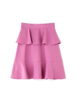 《EDIT COLOGNE》ラッフルティアードスカート/ピンク(090)