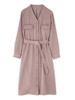 とろみ羽織りワンピース/ピンク(090)