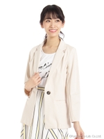 ロングテーラードジャケット/ベージュ