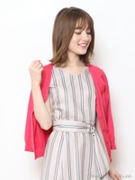 洗えるカラーカーディガン/レッド