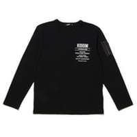 【KIDDIM】ロゴ入り袖ポケットつきTシャツ