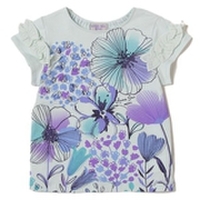 お花プリントTシャツ