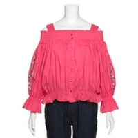 【50%OFF】お花刺しゅう入りオフショルダーブラウス