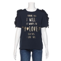 袖フリルＴシャツ