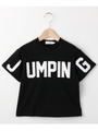 【150cmまで】BIGロゴモノトーンTシャツ/ブラック(019)