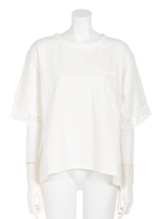 スターレースフレアーTシャツ/ホワイト