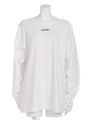 スリップネックボーイロングTシャツ/WHT