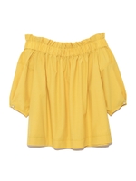 フリルオフショルブラウス/YEL