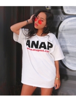 『ANAP』ロゴミニ裏毛Tシャツ/ホワイト(001)