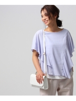 ラッフルスリーブプルオーバー/パープル系(080)