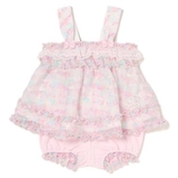 ブルマつき花柄シフォンキャミソールセット