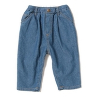 薄手デニムツイルタックパンツ