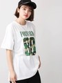 WEGO/カモフラナンバリングプリントTシャツ