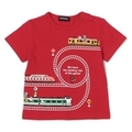 動物×電車クルーネックTシャツ