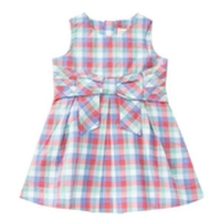 インファント ブルームマドラスプレイドドレス