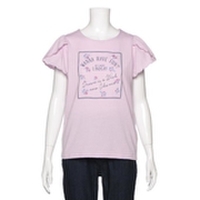 チューリップスリーブ花柄Tシャツ