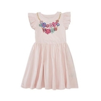 トドラー フラワーネックレスグラフィックドレス