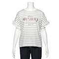 【30%OFF】袖フリルつきボーダーTシャツ
