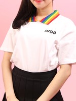 WC/レインボー襟Tシャツ